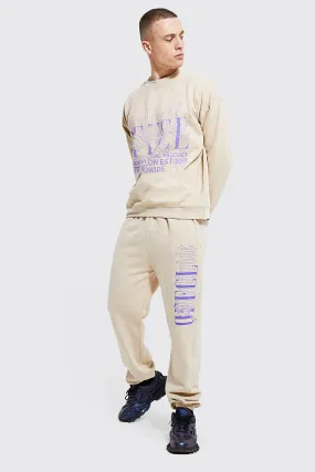 Oversized Offcl Sweatshirt Tracksuit | boohooMAN UK