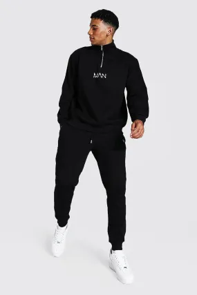 Oversized Original Man Half Zip Tracksuit | boohooMAN UK