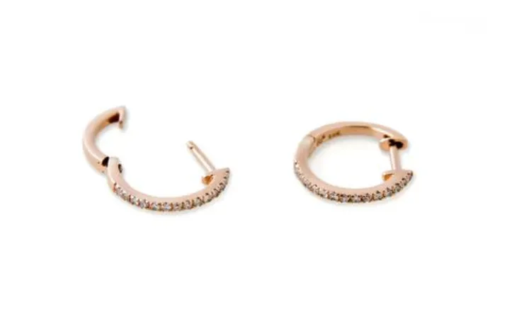 Pave Mini Hoops