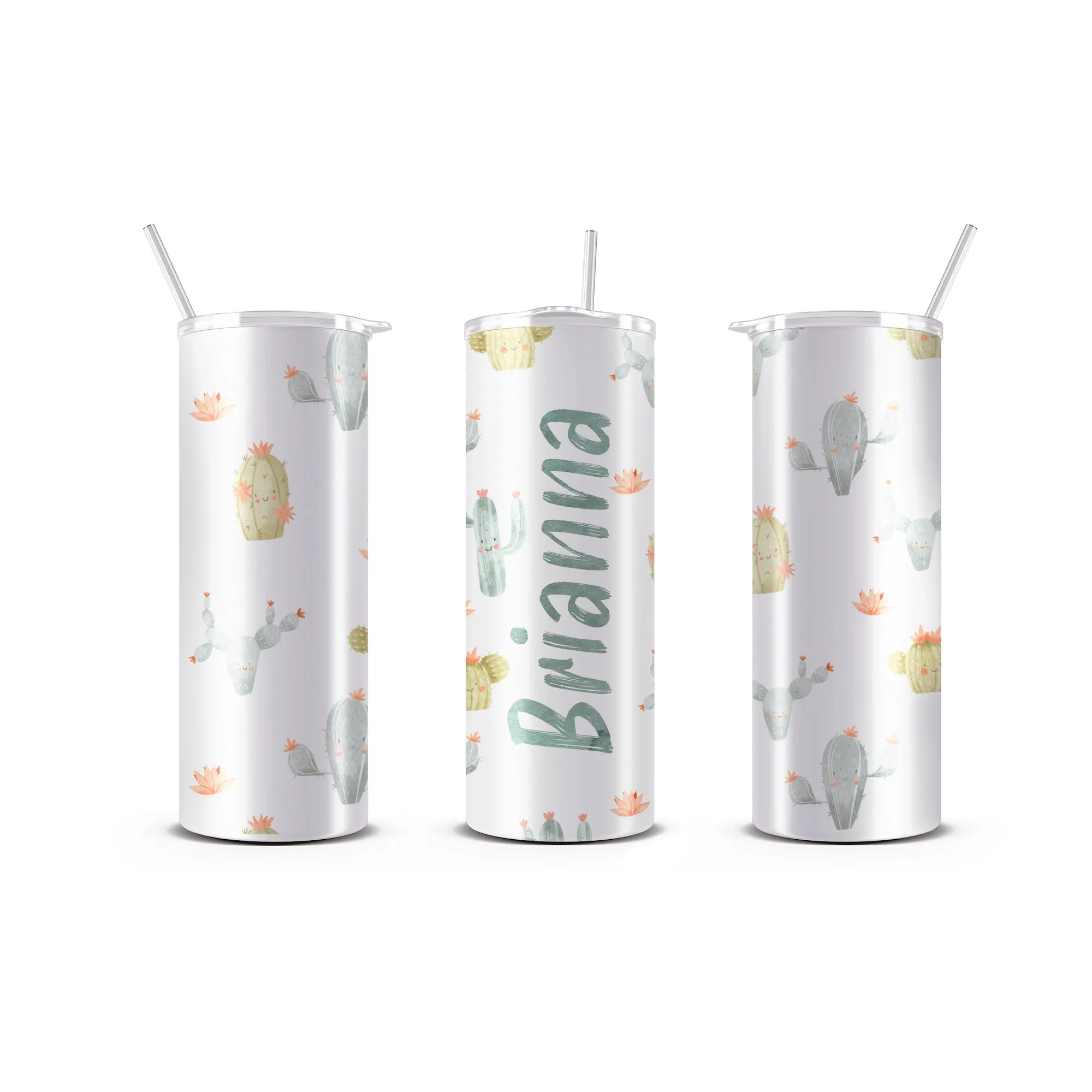 Personalized 20 oz Skinny Tumbler with Straw