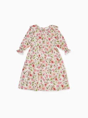 Pink Floral Martina Girl Fit And Flare Dress