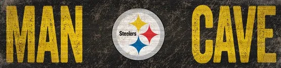 Pittsburgh Steelers Man Cave Wooden Sign