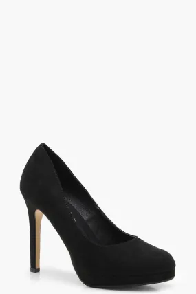 Platform Round Toe Court Shoes