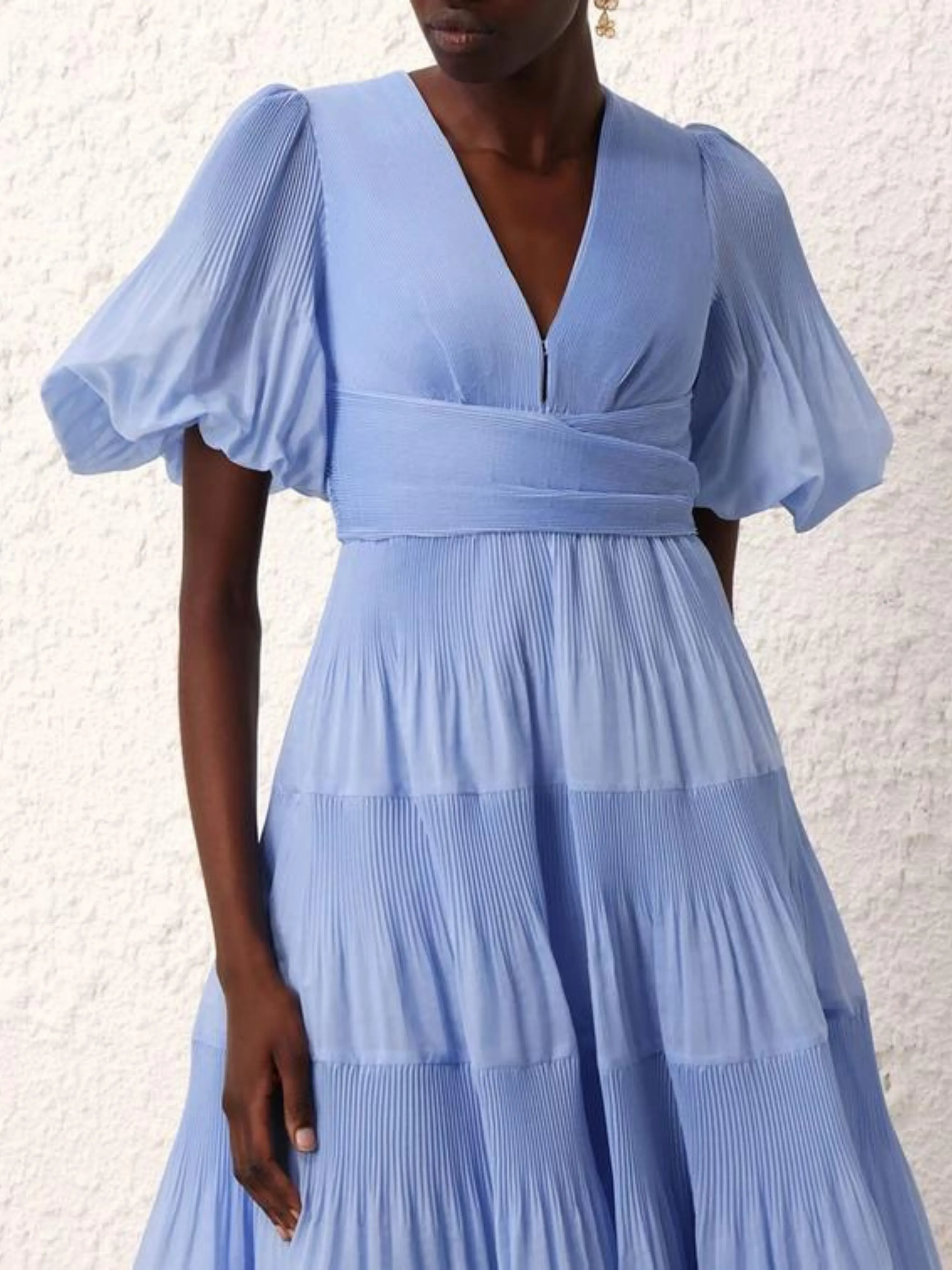 Pleated Midi Dress