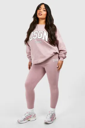 Plus Dsgn Studio Slogan Legging Tracksuit