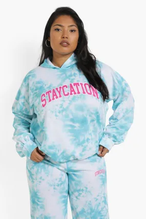 Plus Tie Dye Staycation Hoodie