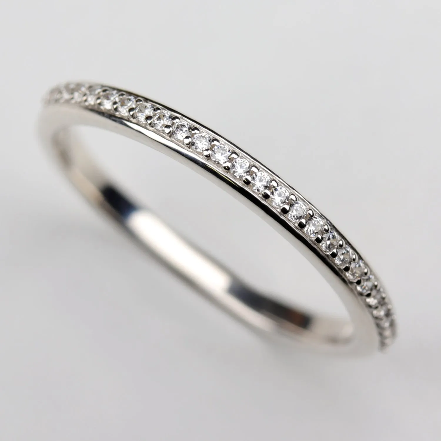 Prong-Set in Channel Half Eternity Band