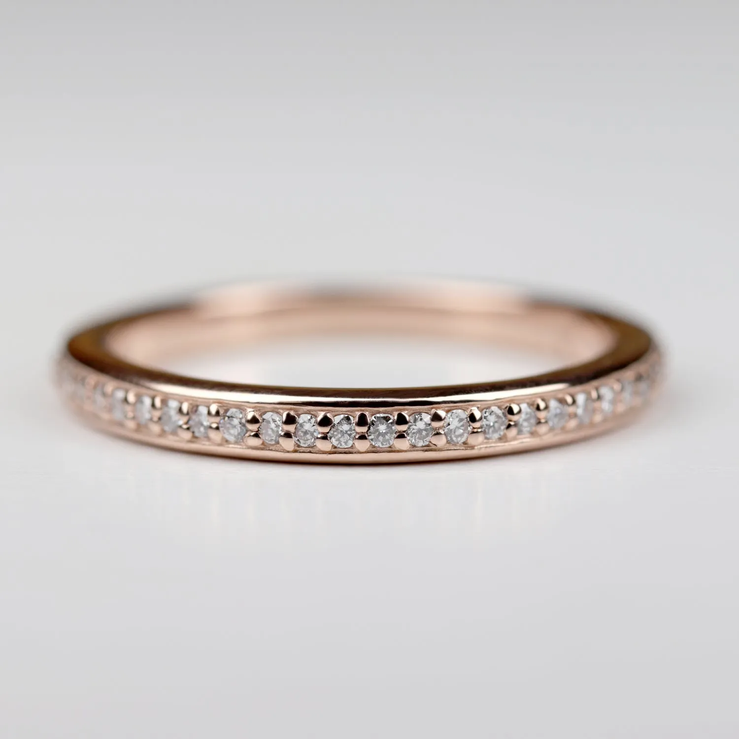 Prong-Set in Channel Half Eternity Band