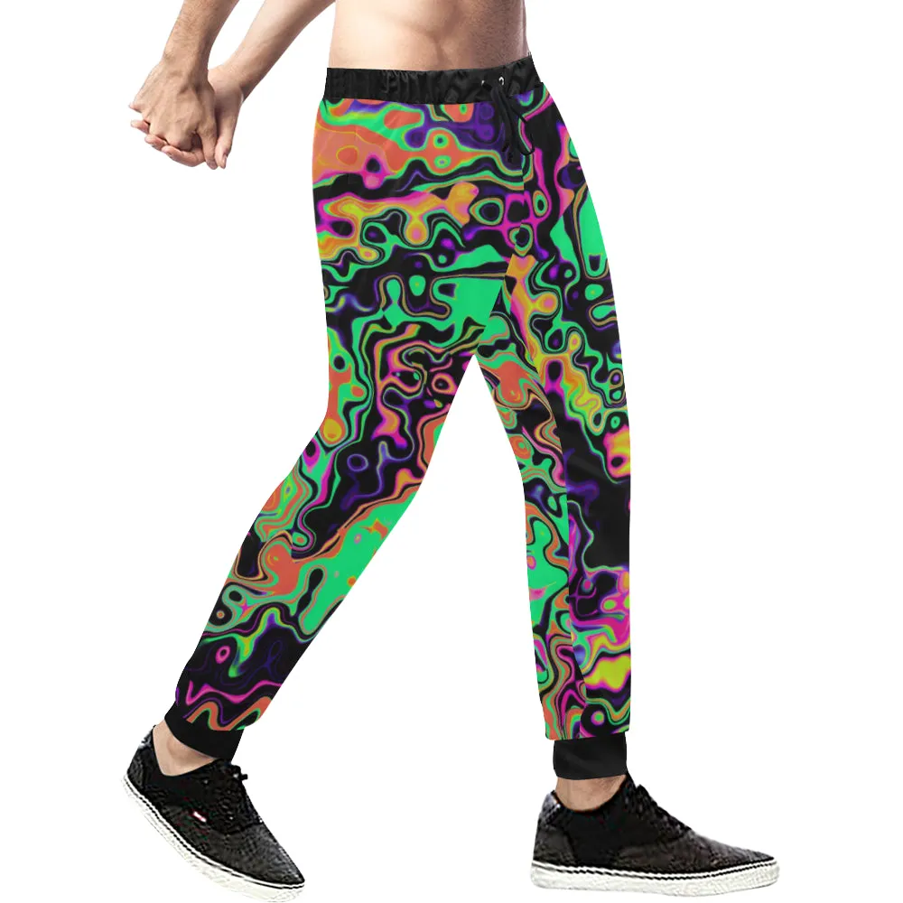 Radioactive Spill Men's Big & Tall All Over Print Jogger Sweatpants