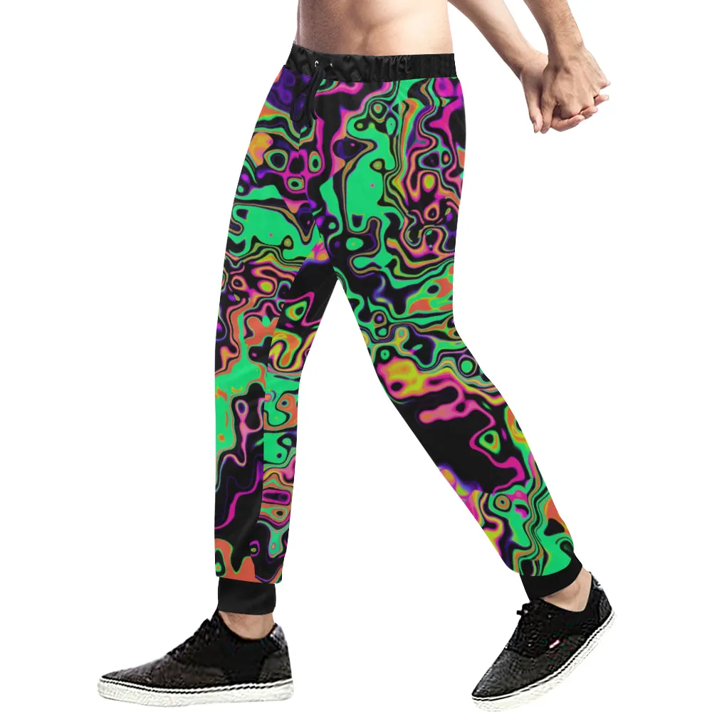 Radioactive Spill Men's Big & Tall All Over Print Jogger Sweatpants