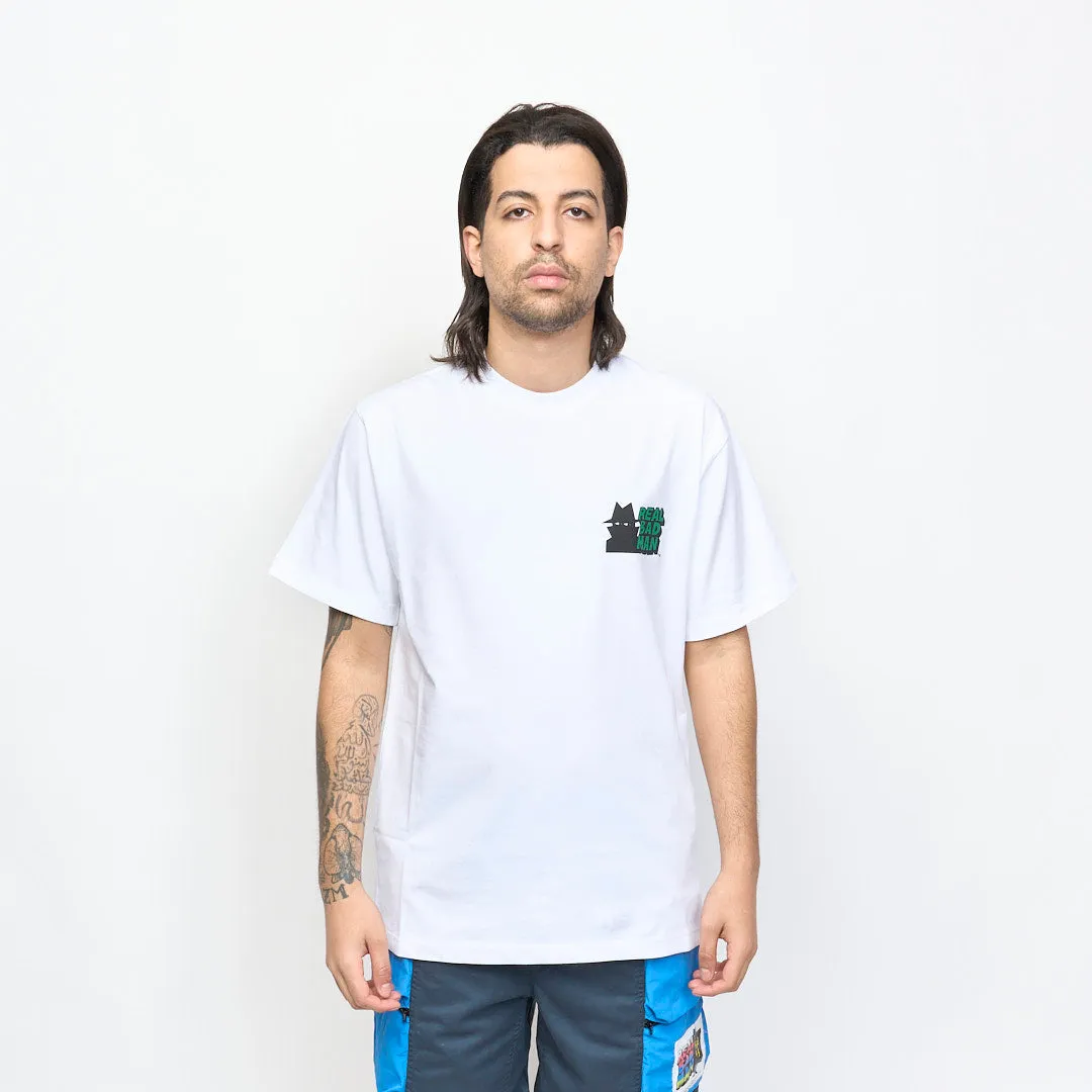 Real Bad Man - Classic Watch Organic SS Tee (White)