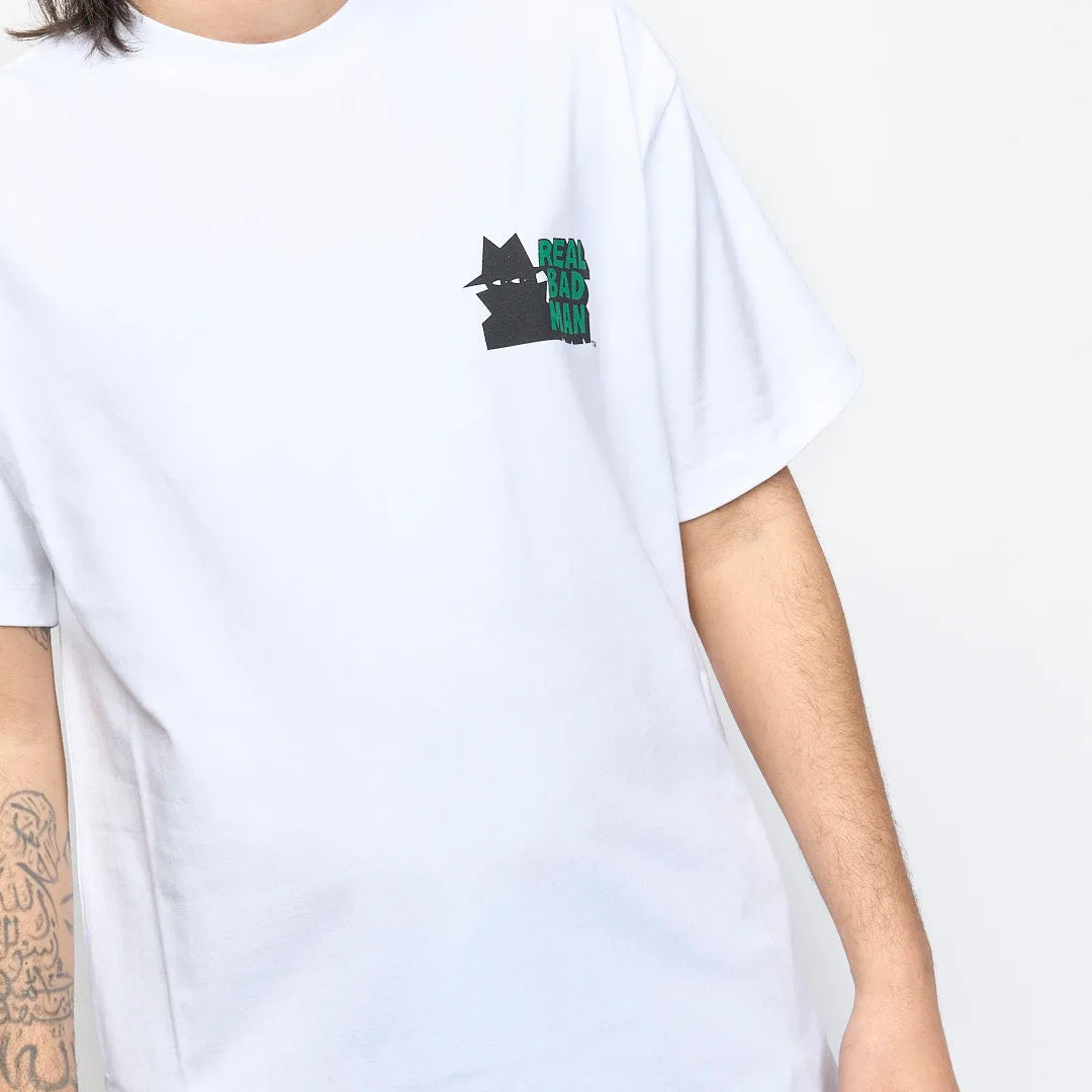 Real Bad Man - Classic Watch Organic SS Tee (White)