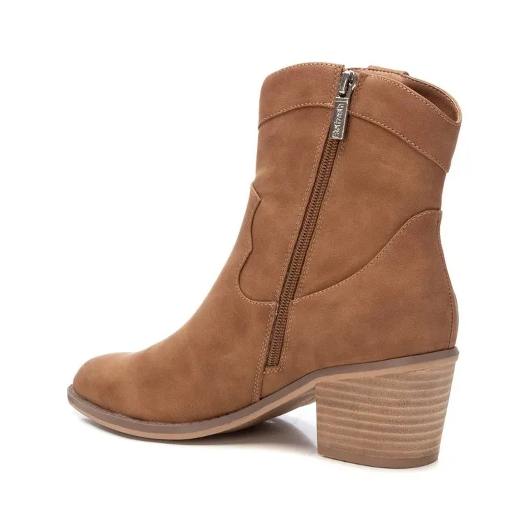 Refresh 171945 Scarpe Donna Tronchetto con Zip Camel