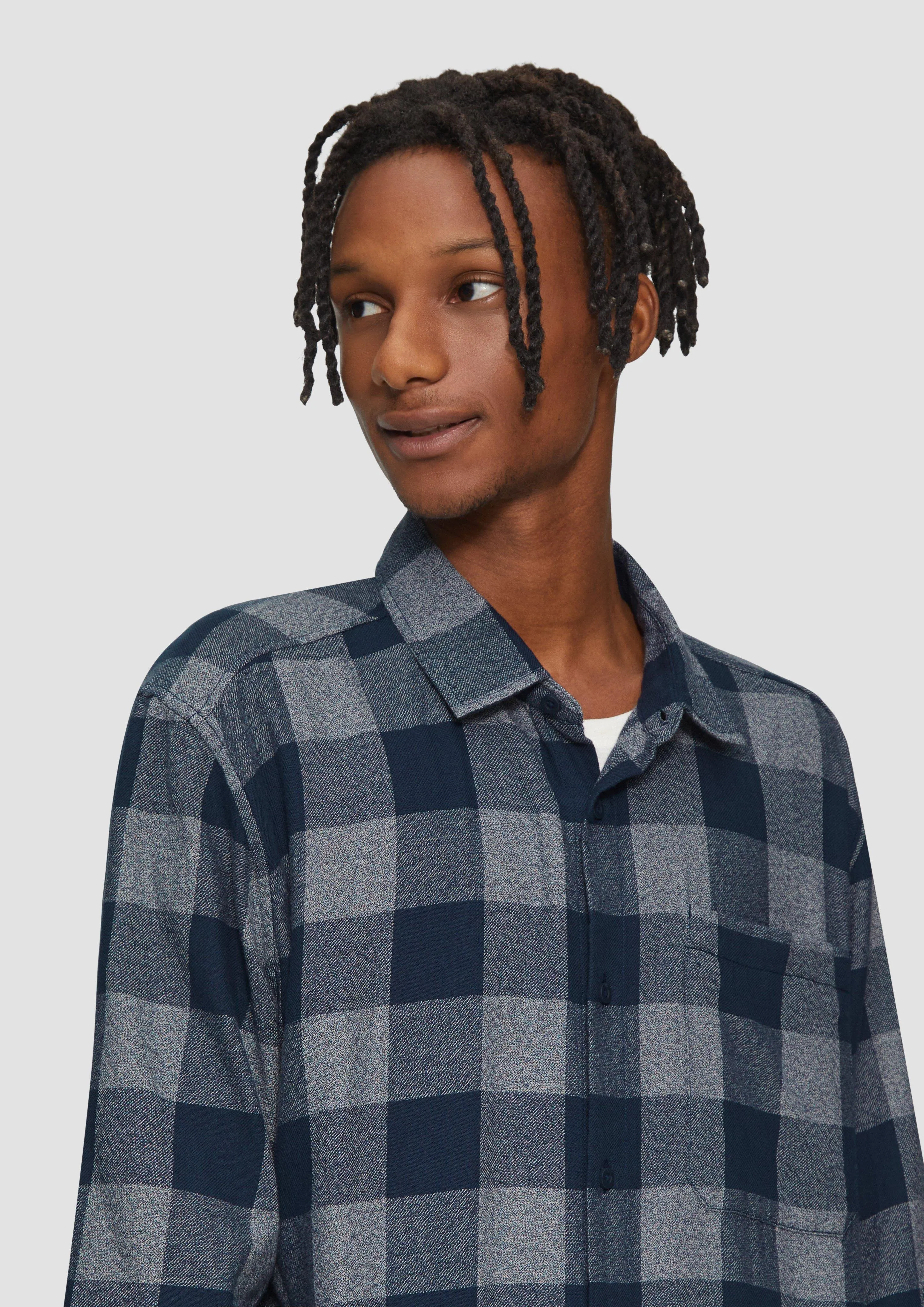 Regular fit: Checked shirt with a breast pocket