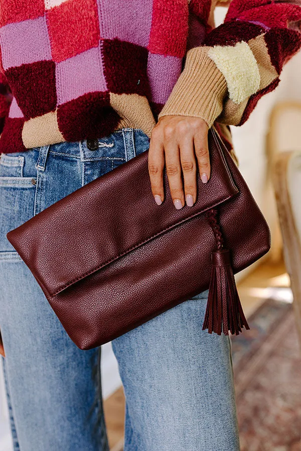 Return The Favor Faux Leather Crossbody In Windsor Wine