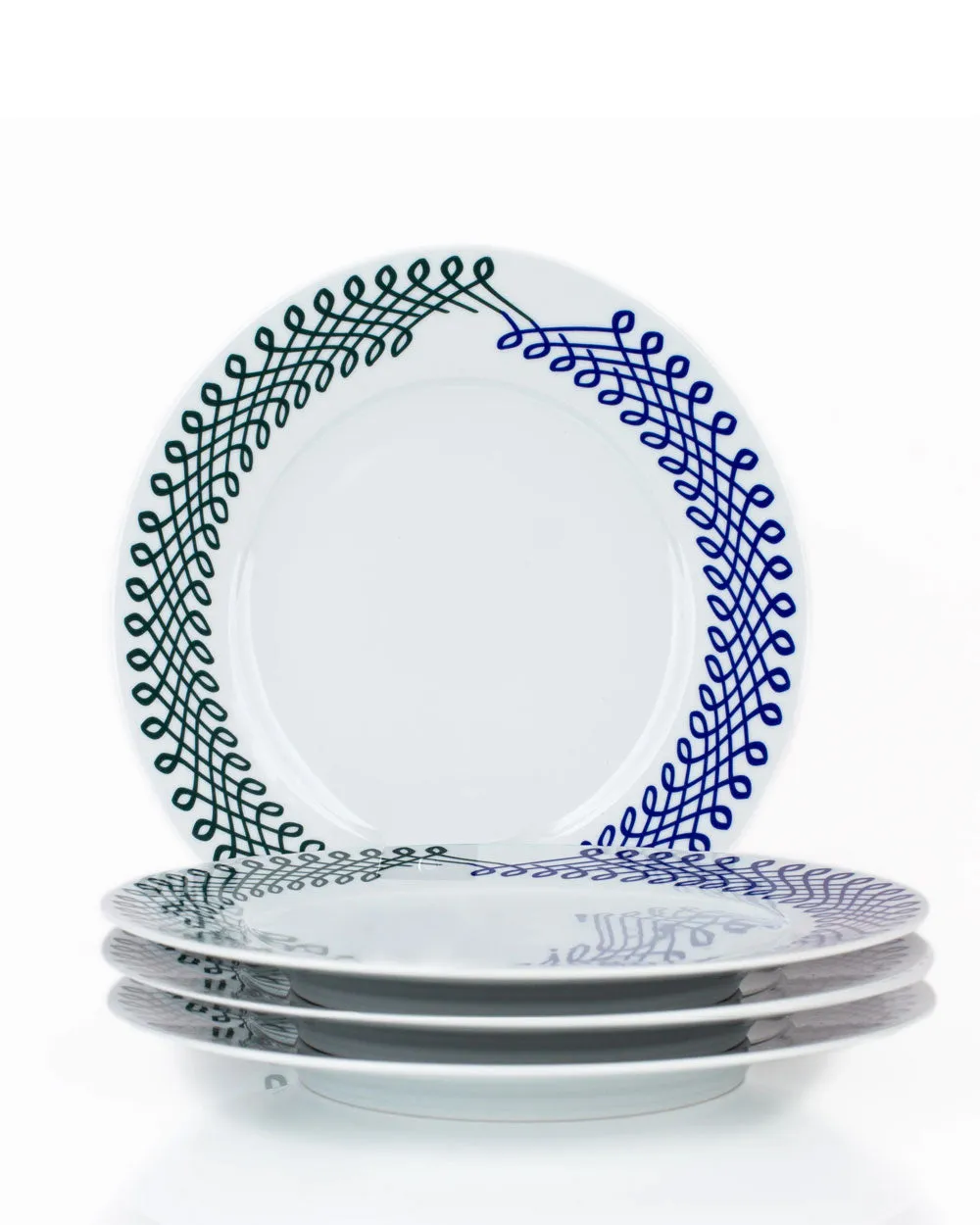 Ribbon Dinner Plates Set of 4