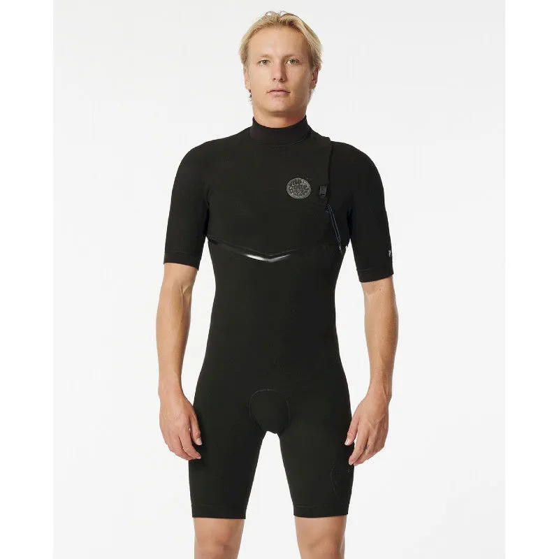 Rip Curl  E Bomb 2/2 mm Zip Free Short Sleeve Springsuit - Mute da surf - Uomo