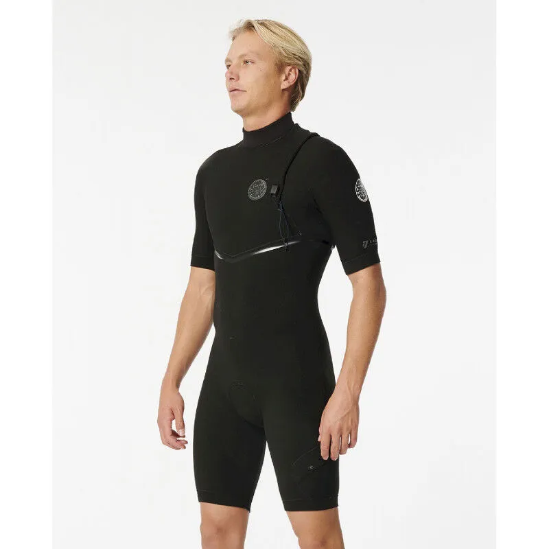 Rip Curl  E Bomb 2/2 mm Zip Free Short Sleeve Springsuit - Mute da surf - Uomo