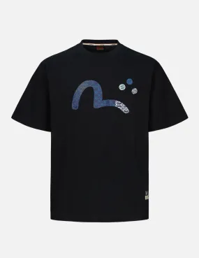 Seagull Print with Pins Relax Fit T-shirt