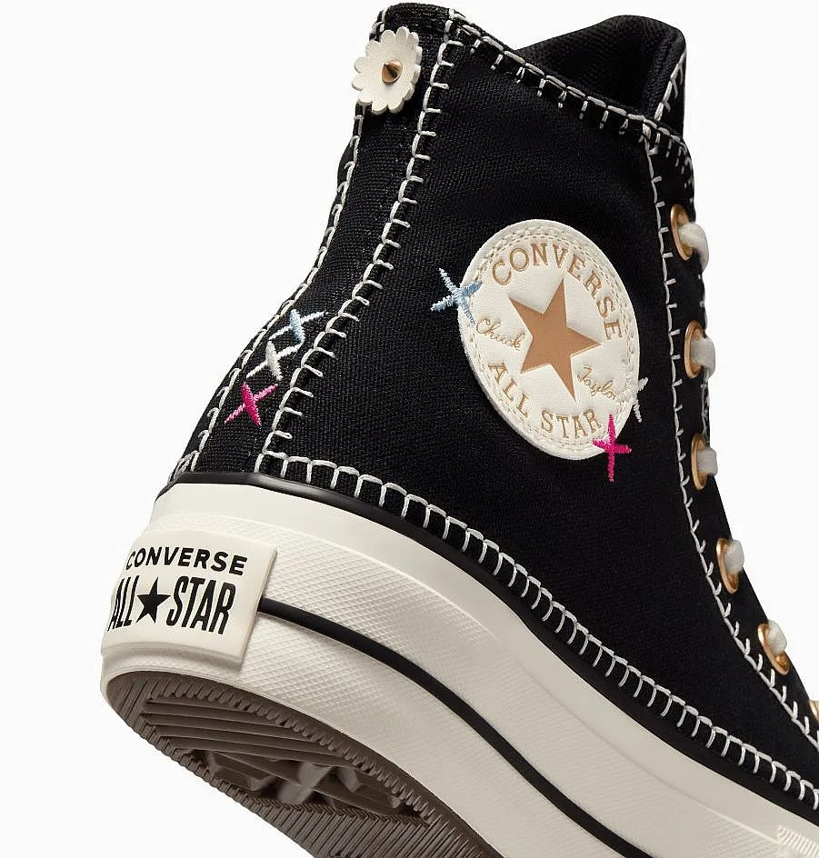 shoes Converse CT All Star Lift Crafted Stitching Platform  Hi - A08731/Black/Egret/Gold - women´s