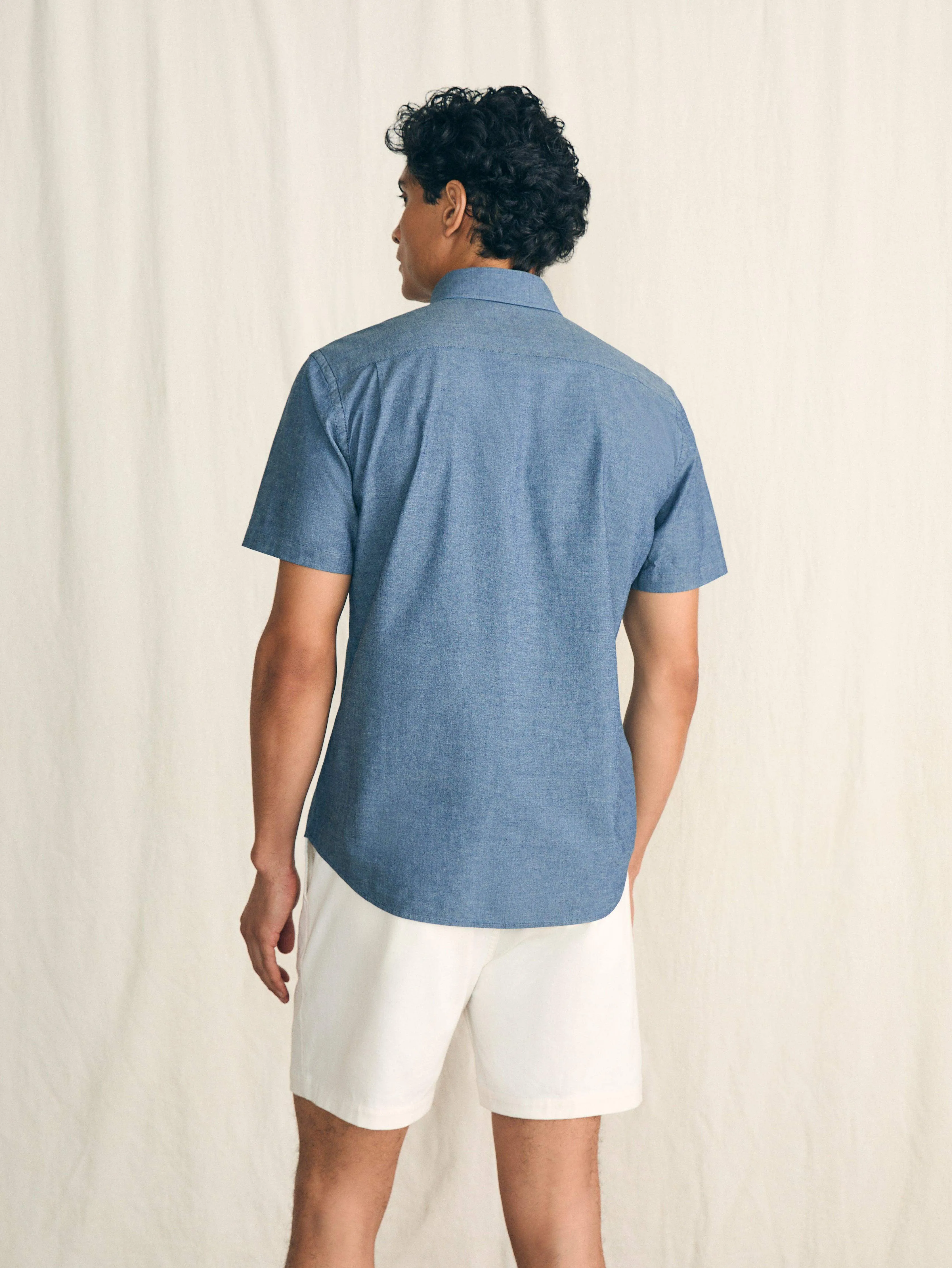 Short-Sleeve Stretch Playa Shirt (Tall) - Weathered Blue