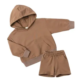 Shorts Tracksuit Set | Brown