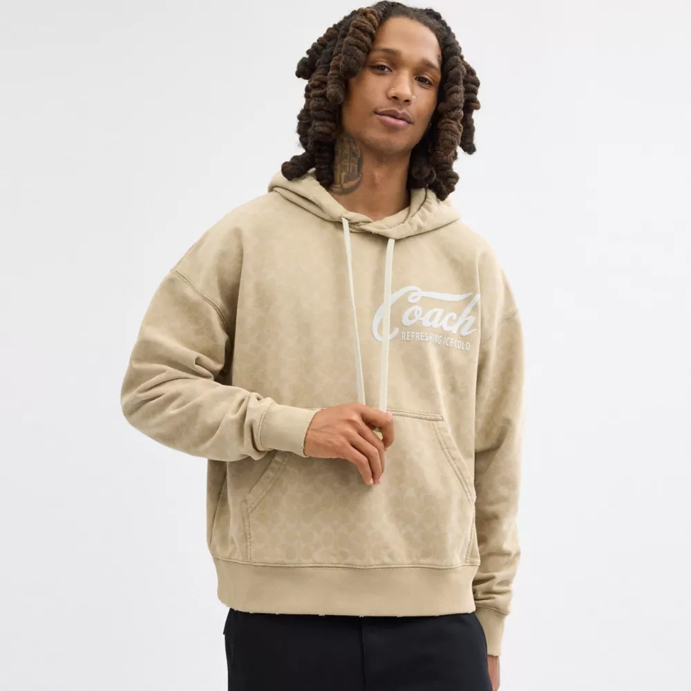 SIGNATURE LONG SLEEVE RELAXED AMERICANA PULLOVER HOODIE