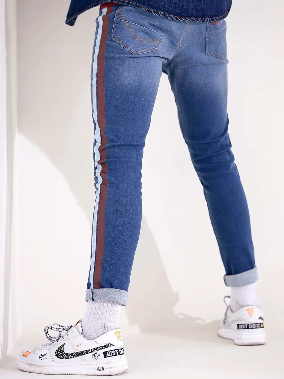 Skinny Fit Striped Jeans - FMBP20-005