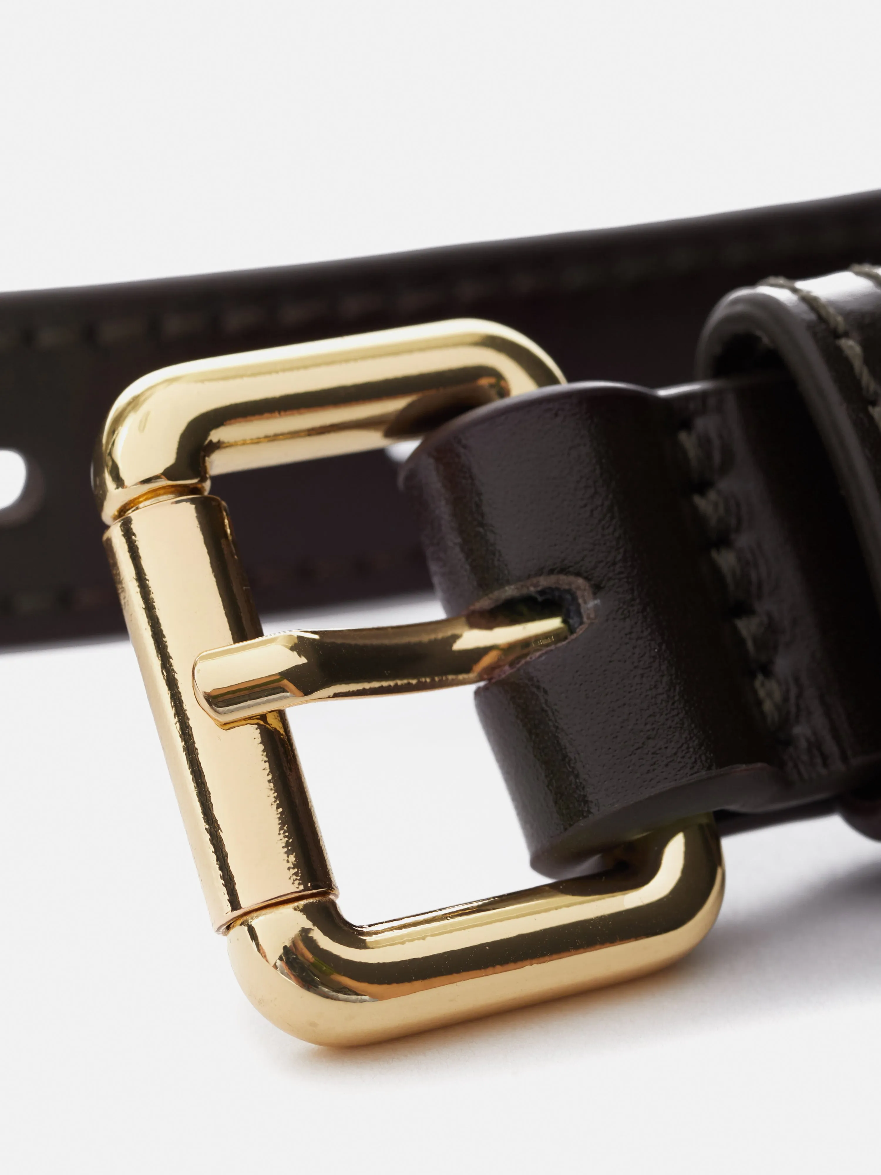 Skinny Leather Belt | Conker