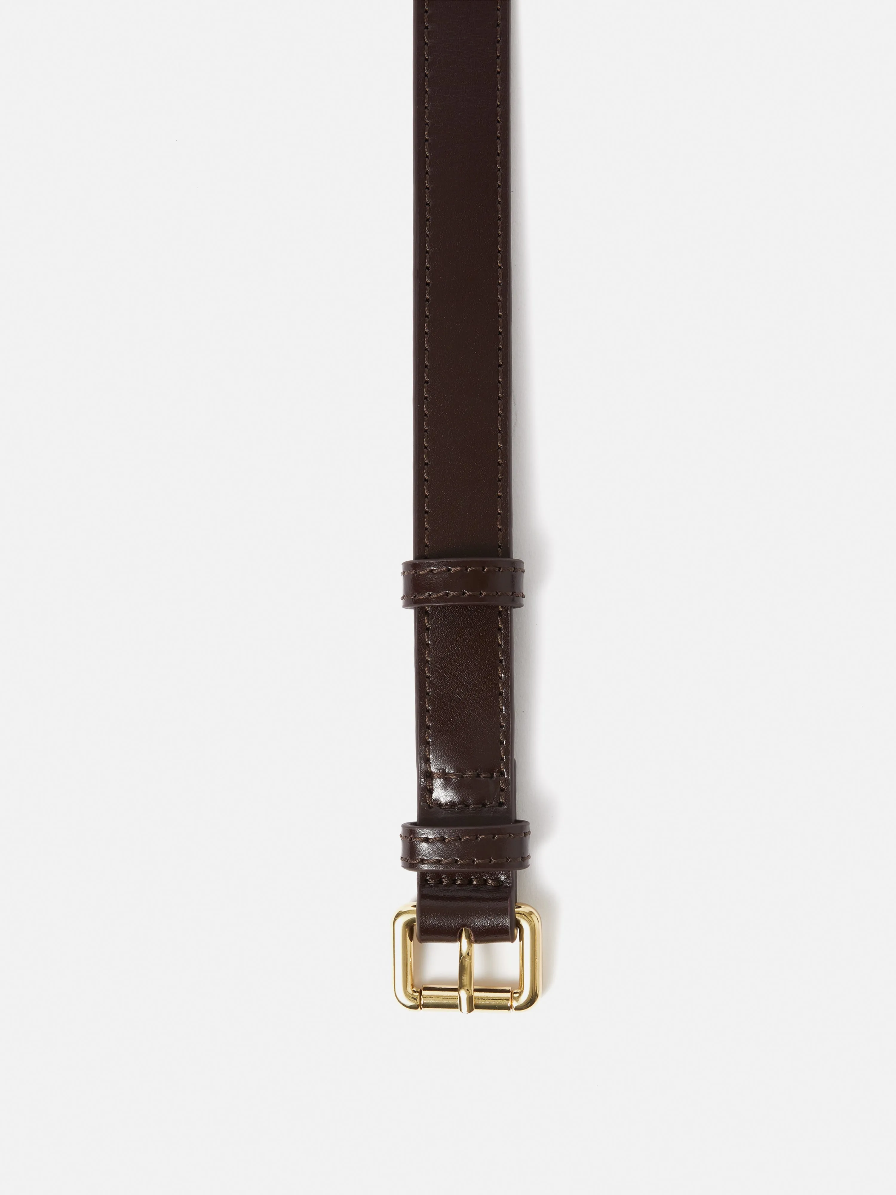 Skinny Leather Belt | Conker