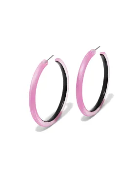     Skinny Lucite Hoop Earrings    --    