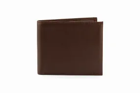 Slim Leather Wallet - Dark Brown