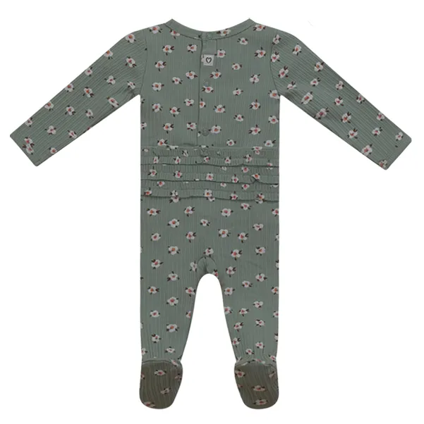 So Loved Mint Flower Layette Set