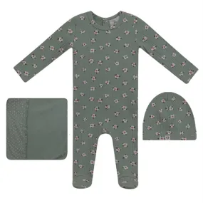 So Loved Mint Flower Layette Set