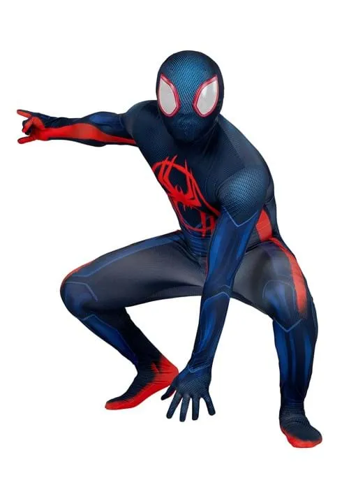 Spider-Verse 2 Adult Miles Morales Zentai Suit Costume | Superhero Costumes