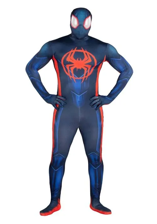 Spider-Verse 2 Adult Miles Morales Zentai Suit Costume | Superhero Costumes