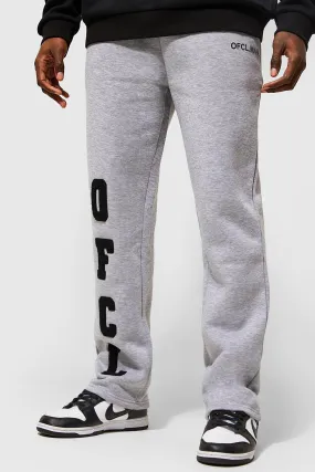 Straight Ofcl Applique Jogger | boohooMAN UK