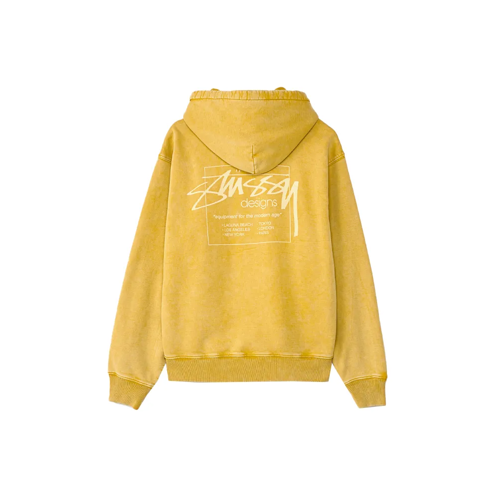 Stüssy Dyed Designs Hoodie Yellow 118485_YLW