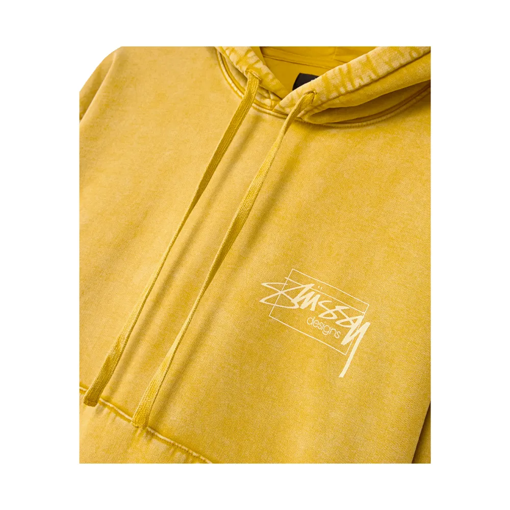 Stüssy Dyed Designs Hoodie Yellow 118485_YLW