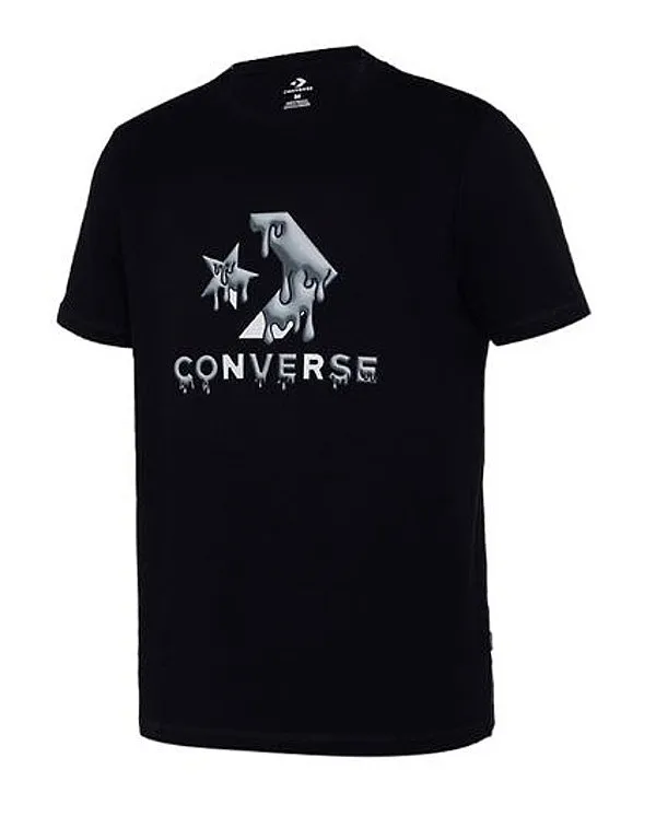 T-Shirt Converse Star Chevron Drip Graphic/10027095 - A01/Converse Black - men´s