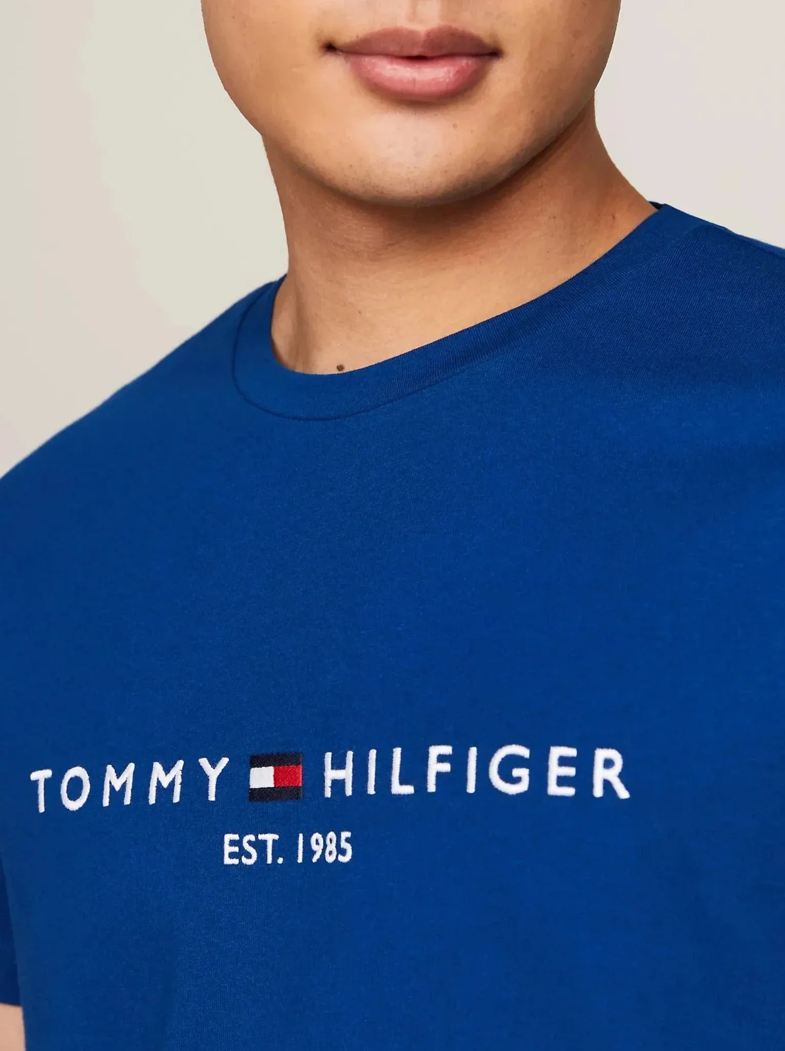 T-shirt Slim Fit ricamo Tommy Hilfiger