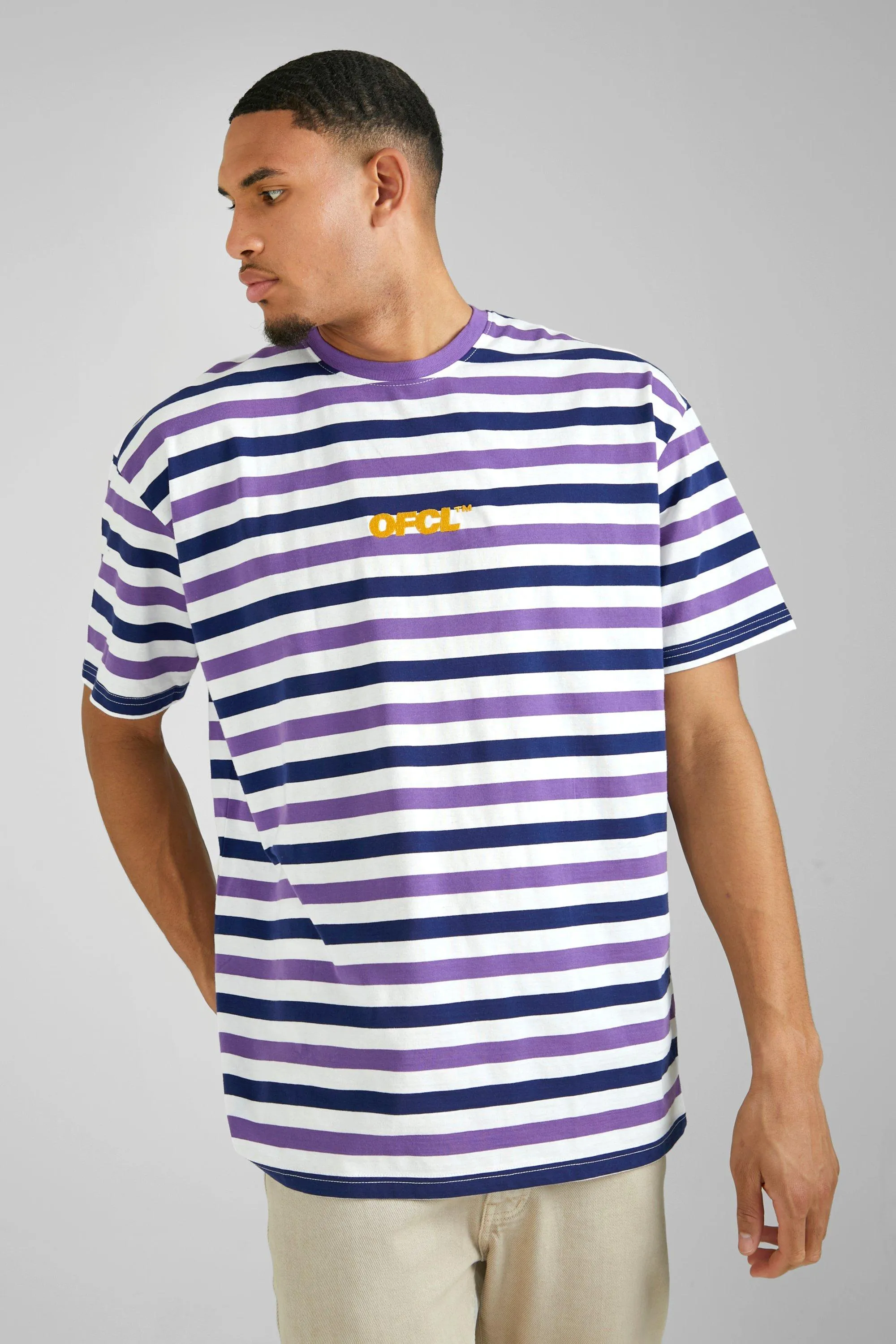 Tall Oversized Ofcl Stripe T-shirt