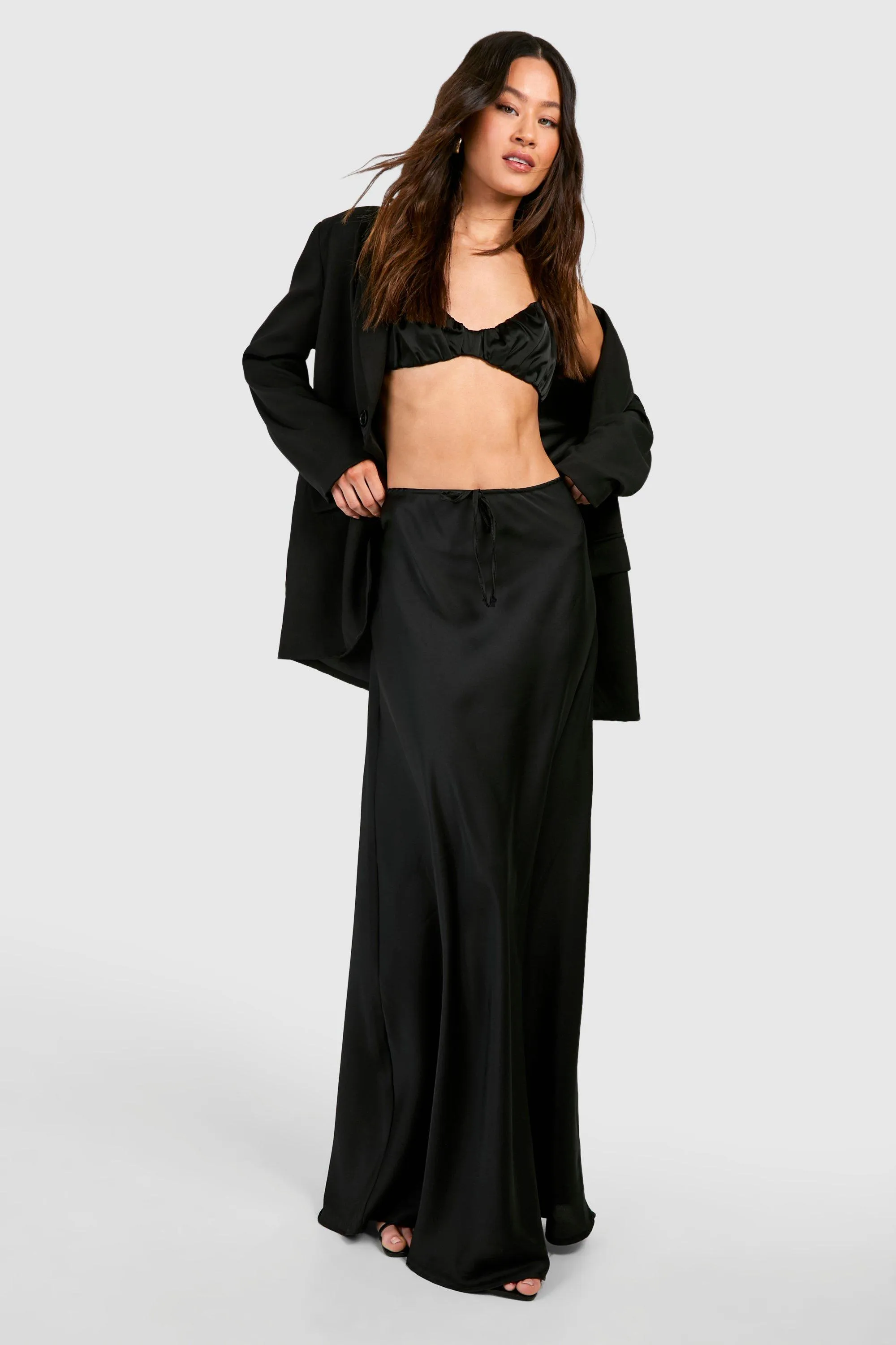 Tall Satin Tube Maxi Skirt