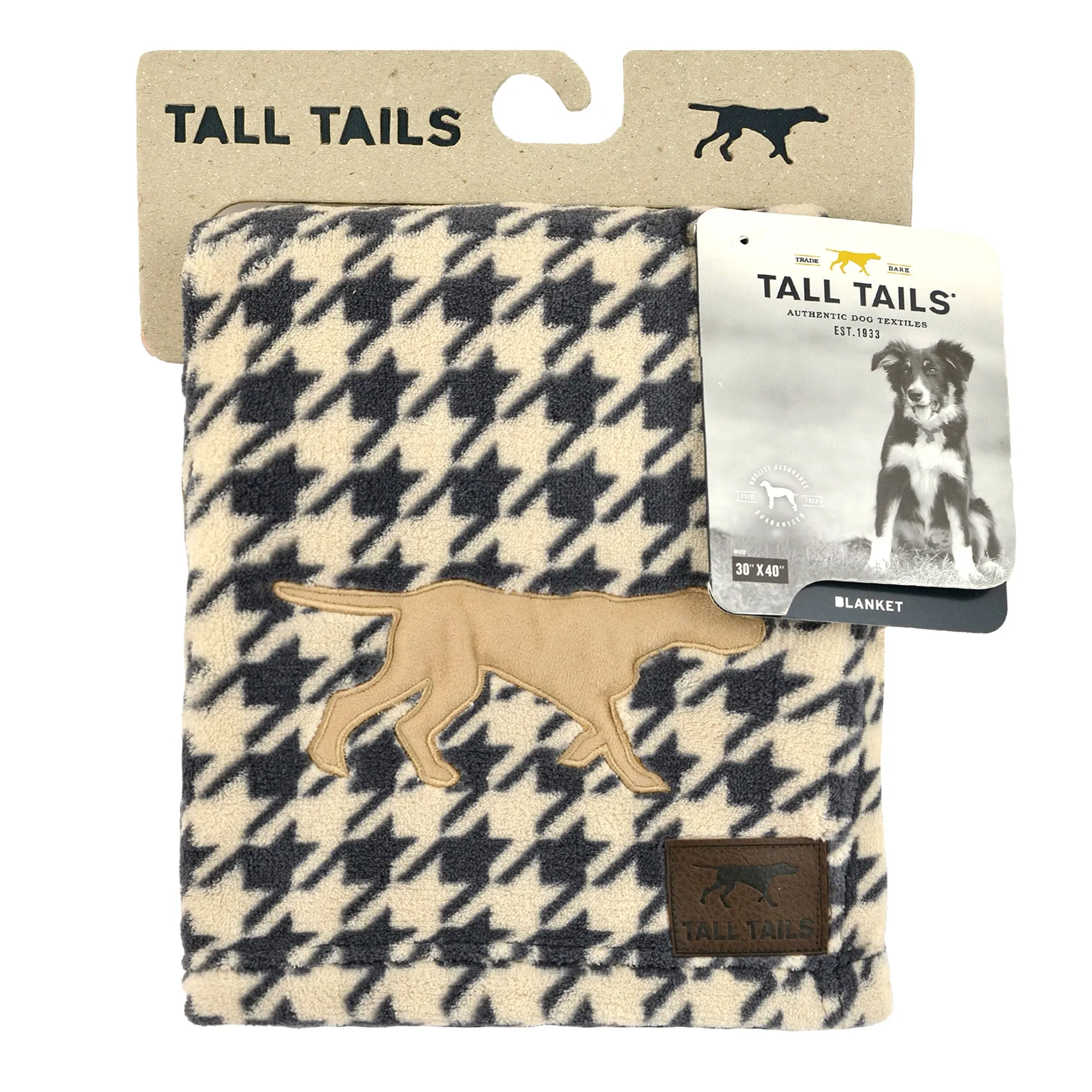 Tall Tails Houndstooth Dog Blanket