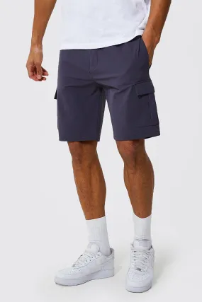 Tall Technical Stretch Cargo Shorts | boohooMAN UK