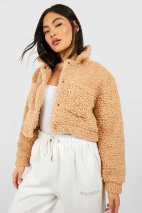 Teddy Faux Fur Crop Jacket