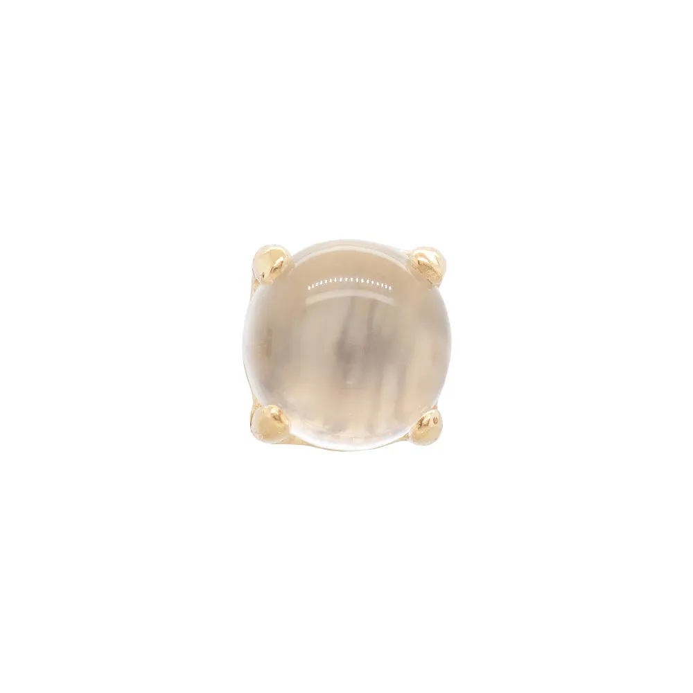 threadless: Ziana Prong-Set Natural Stone Cabochon End in Yellow Gold