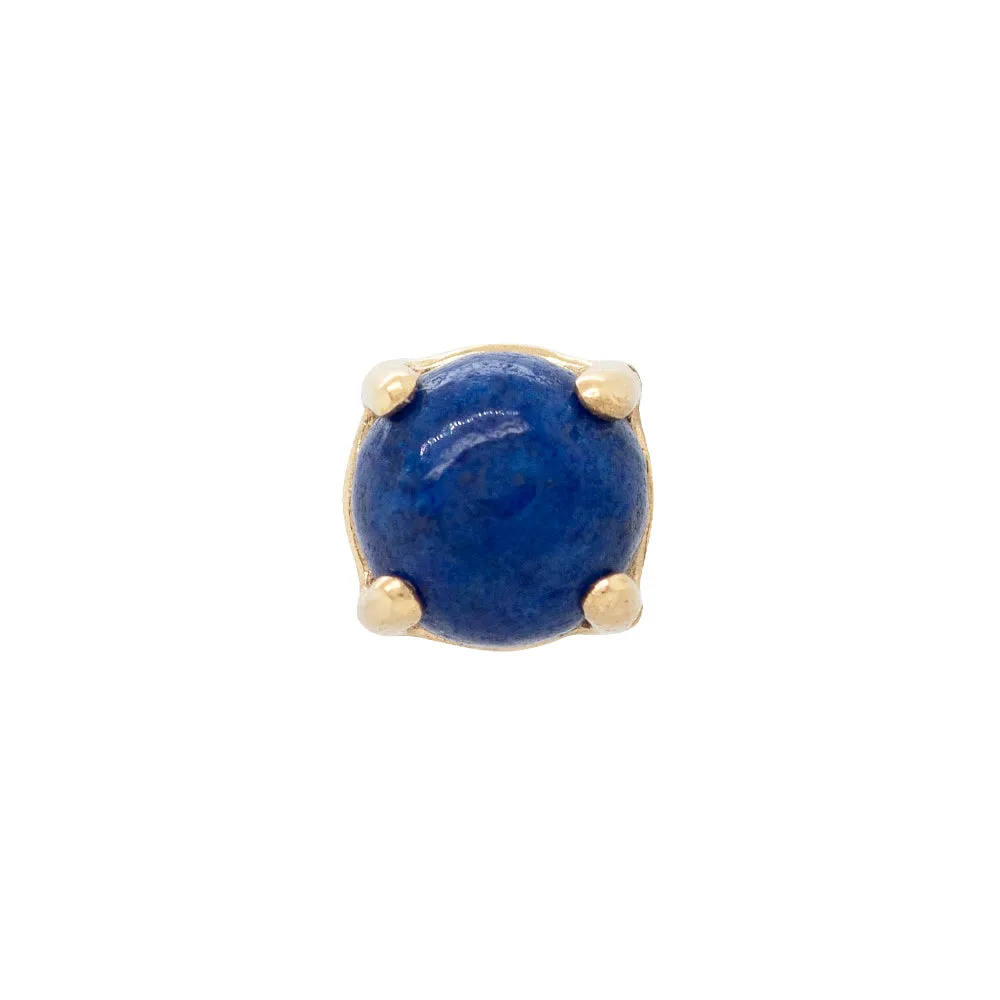 threadless: Ziana Prong-Set Natural Stone Cabochon End in Yellow Gold