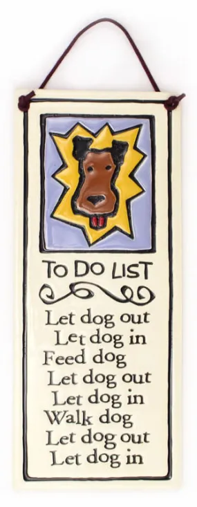 To Do List Large Tall Ceramic Tile