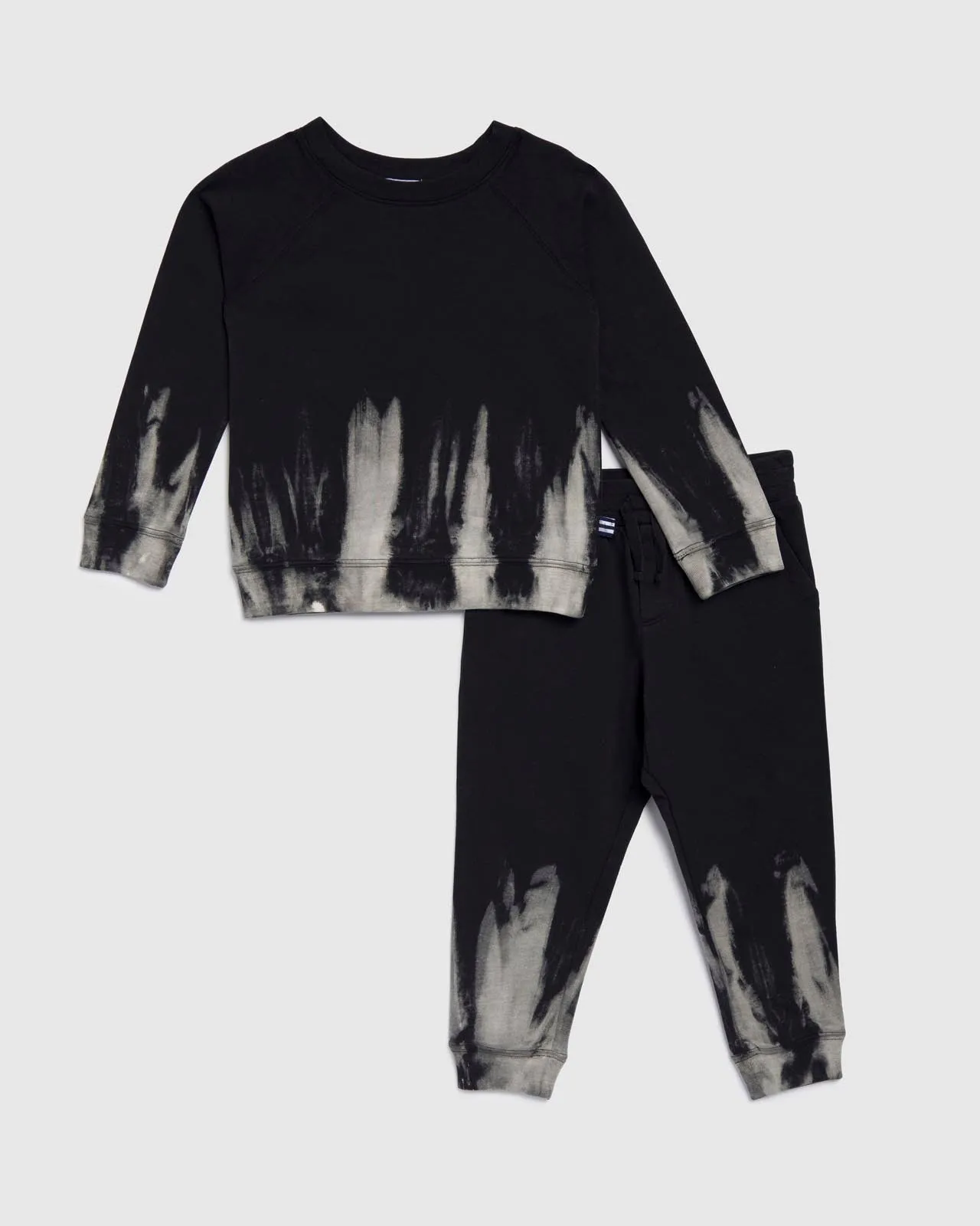 Toddler Boy Bleach Dye Jogger Set